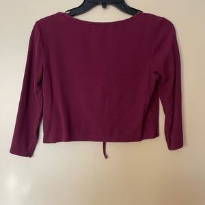 Forever 21 Maroon Tied Shirt